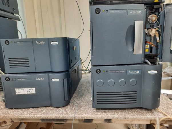 Ultra high-performance liquid chromatography system UPLC Acquity H-class (PDA/FLR) of Waters